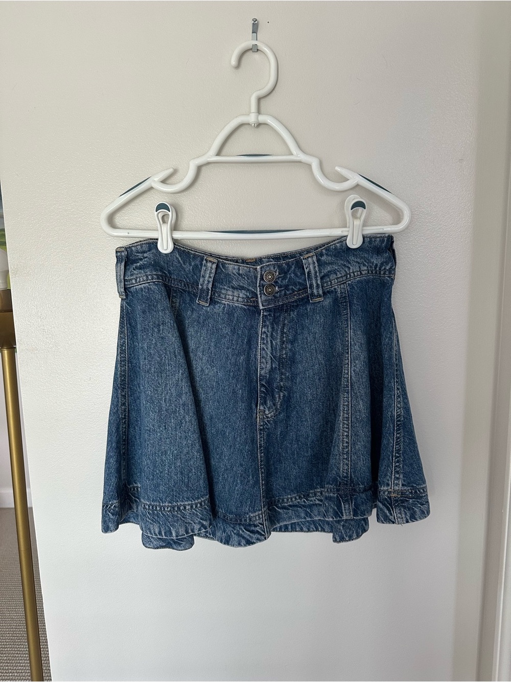 Denim Mini Skirt - Blue